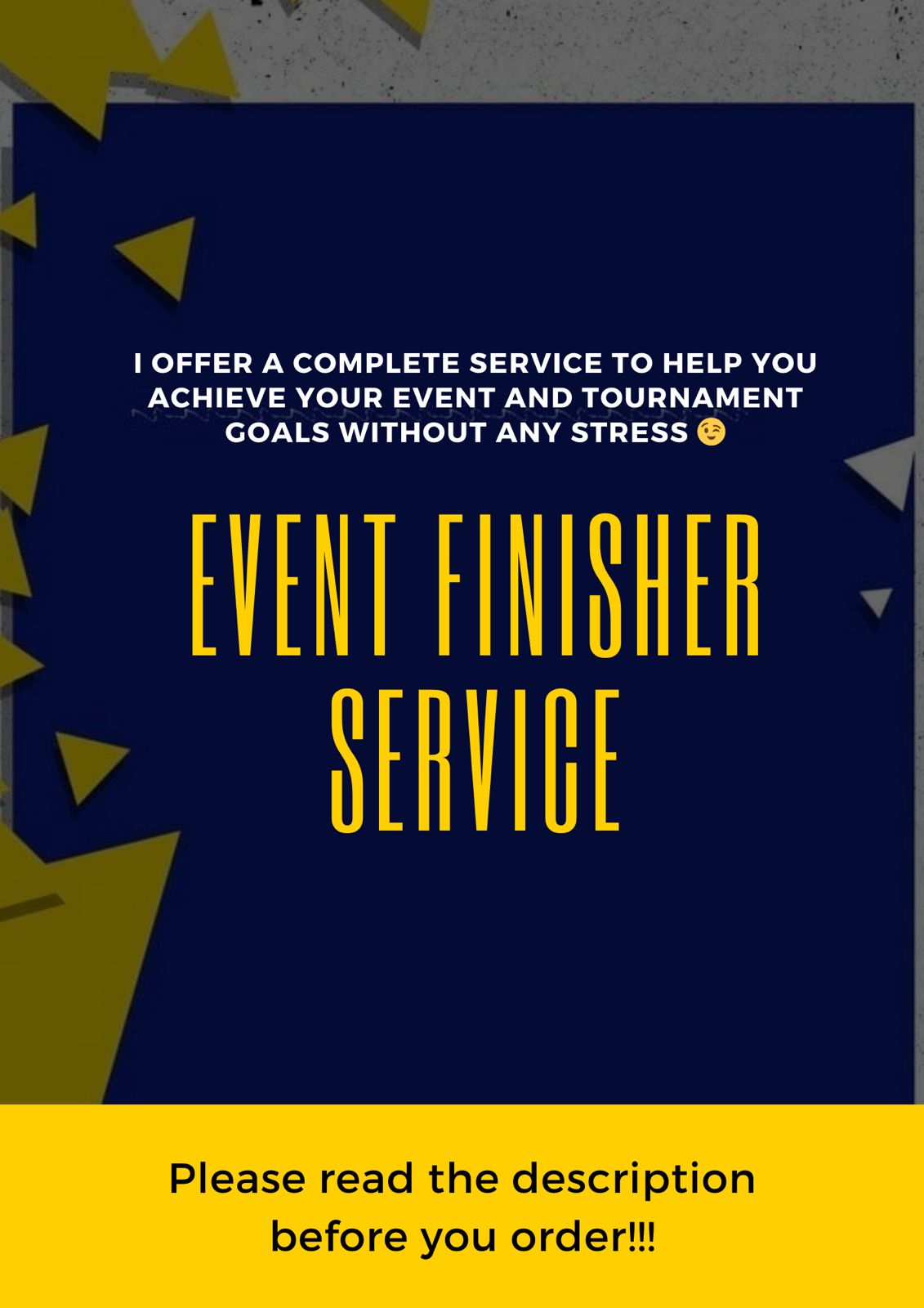 EVENT FINISHER SERVICE